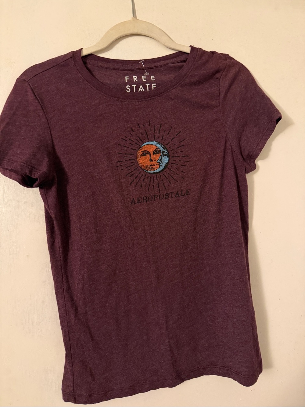 Aeropostale Women's Plum Graphic Tee